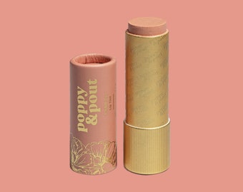 100% Natural Jumbo Lip Tint, Farrah by Poppy & Pout, Ethically Sourced USA Mica, Cruelty-Free, Leaping Bunny Certified
