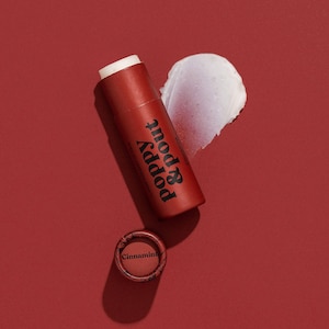 100% Natural Jumbo Lip Balm, Cinnamint Flavor, Leaping Bunny Certified, Cruelty-Free, Poppy & Pout