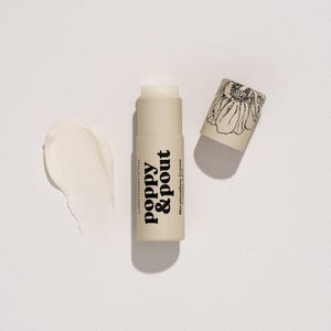 100% Natural Jumbo Lip Balm, Marshmallow Creme Flavor, Leaping Bunny Certified, Cruelty-Free, Poppy & Pout