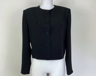 Giacca corta nera C'EST COMME CA vintage anni 80 anni 90