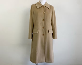 Vintage 90s MARELLA by MAX MARA beige coat, woolen coat, long wool coat, womens coat, italian coat, 90s coat, 1990s coat