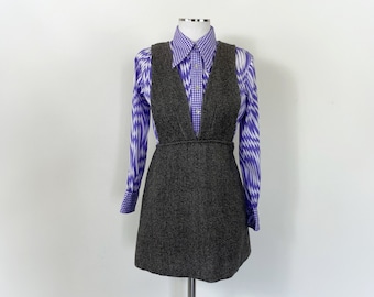 Vestito vintage in lana tweed anni '60 e '70.