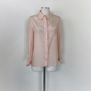 Camicia VALENTINO in pura seta rosa vintage anni 90 anni 2000