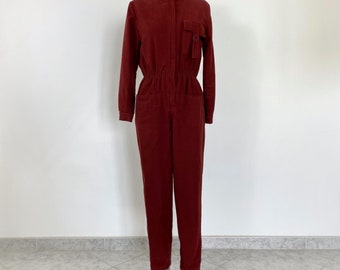 Vintage 1980s YELLOW COTTON Snap Front French One Piece