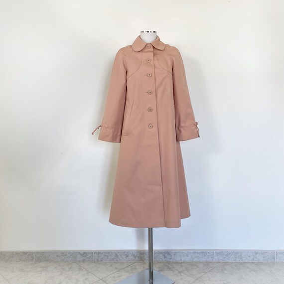 Vintage 70s 80s pink duster coat light pink coat pink coat vintage duster cotton pink duster jacket pink jacket duster jacket