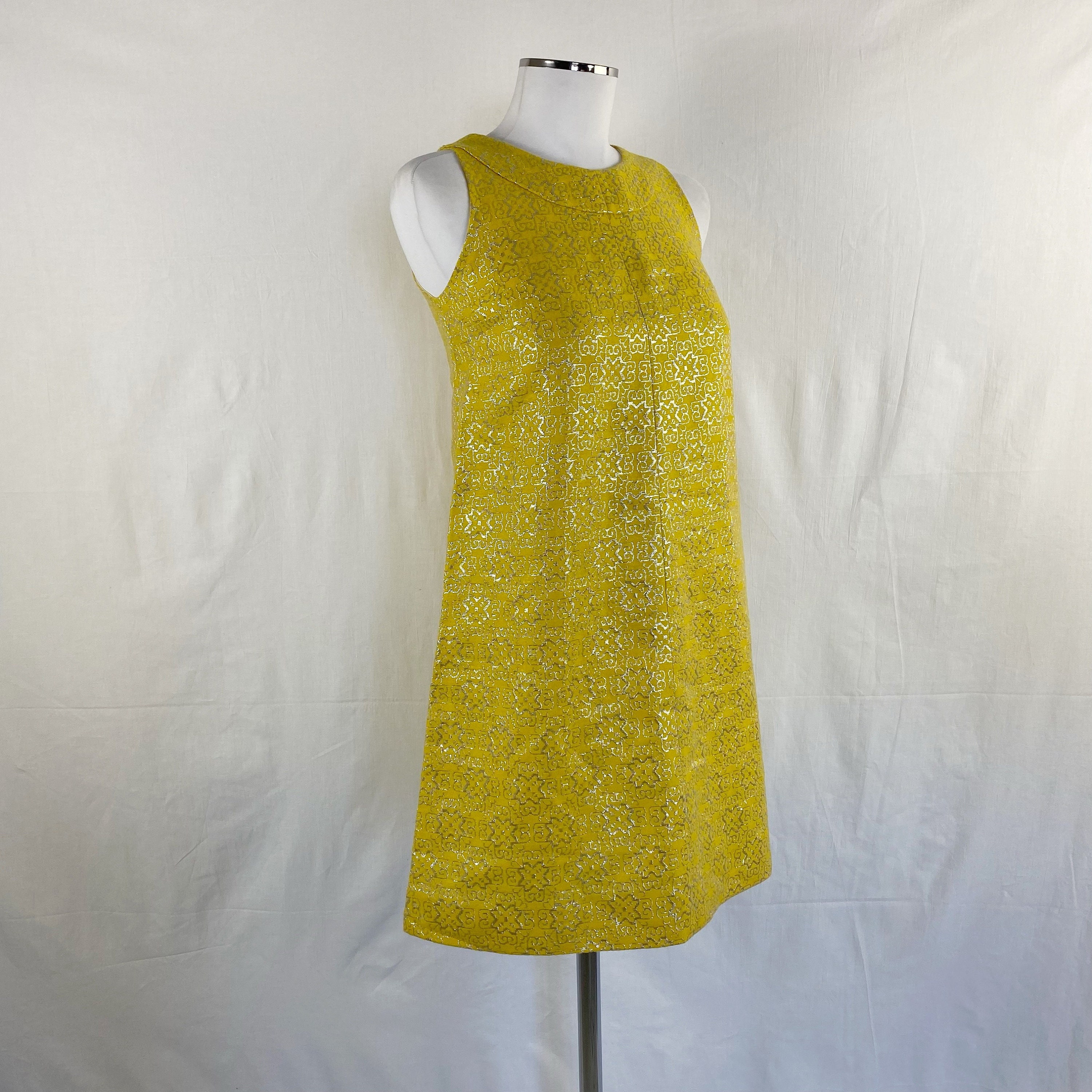 Vintage 60s Tailoring Silver Lurex Dress Mod Mini Dress - Etsy
