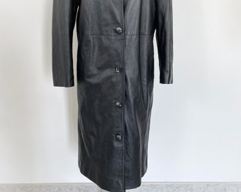 Vintage Black Long Leather Coat, Leather Long Coat, Leather Maxi Coat, Black Leather Long Jacket, Long Leather Jacket, Leather Trench - Etsy Vintage Black Long Leather Coat, Leather Long Coat, Leather Maxi Coat, Black Leather Long Jacket, Long Leather Jacket, Leather Trench - Etsy