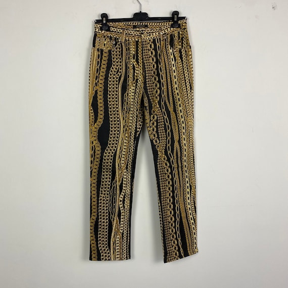 Y2K ROBERTO CAVALLI baroque print pants, Roberto … - image 1