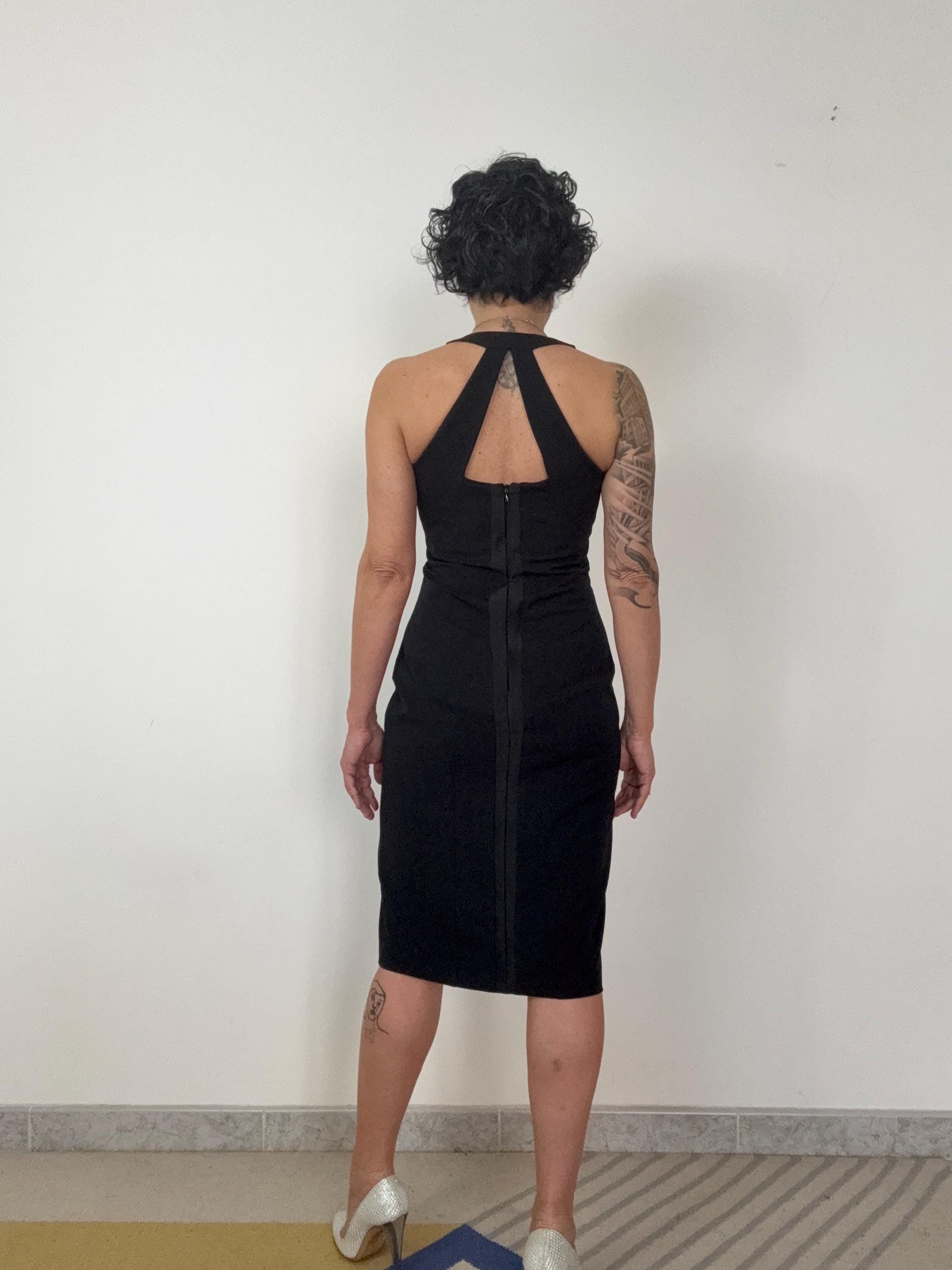 backless pencil dress Ta3 Seamed Lushy Midi Dress - Black - S