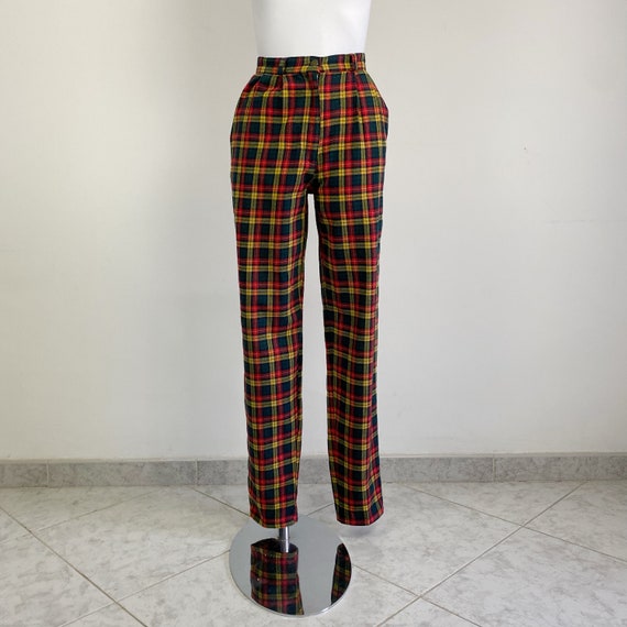 Vintage 90s LES COPAINS Plaid Wool 
