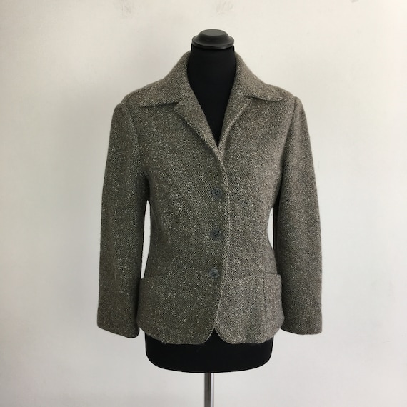 Missoni wool women jacket, fitted jacket, grey jac