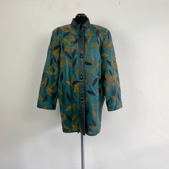 90s vintage leather coat, oversized leather coat,