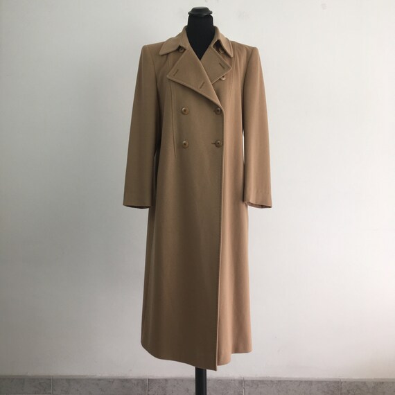 Vintage wool camel coat, wool women coat, made in