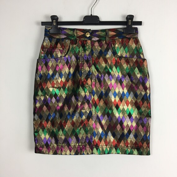 90s vintage rare Moschino arlequin skirt