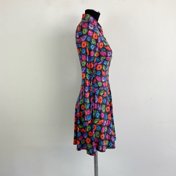 60s 70s vintage floral dress, flower midi dress, … - image 4