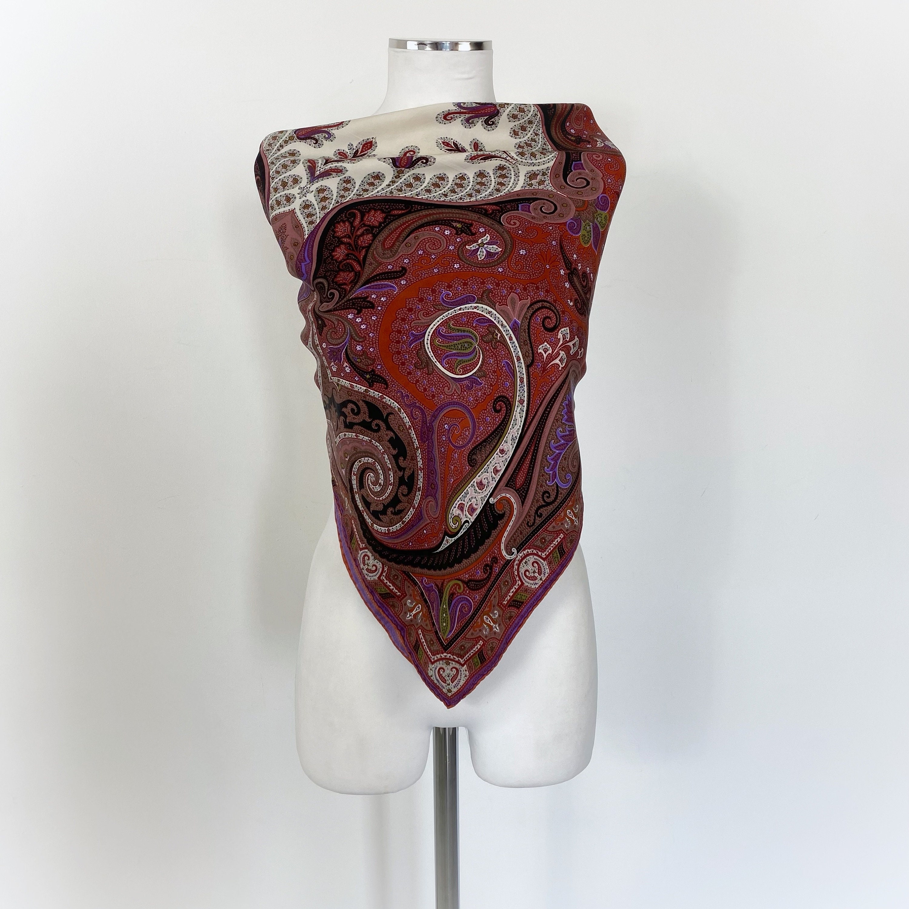 スカーフ Etro Printed silk scarf Amazon | [エトロ] スカーフ シルク マルチカラー Scarf Multi