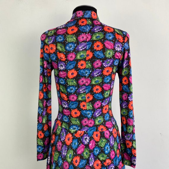 60s 70s vintage floral dress, flower midi dress, … - image 6