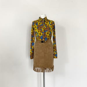 Blusa floral vintage PHARD de los años 90, top floral, blusa de los años 90, camisa de los años 90, camisa con cuello floral, blusa con cuello floral, camisa floral colorida