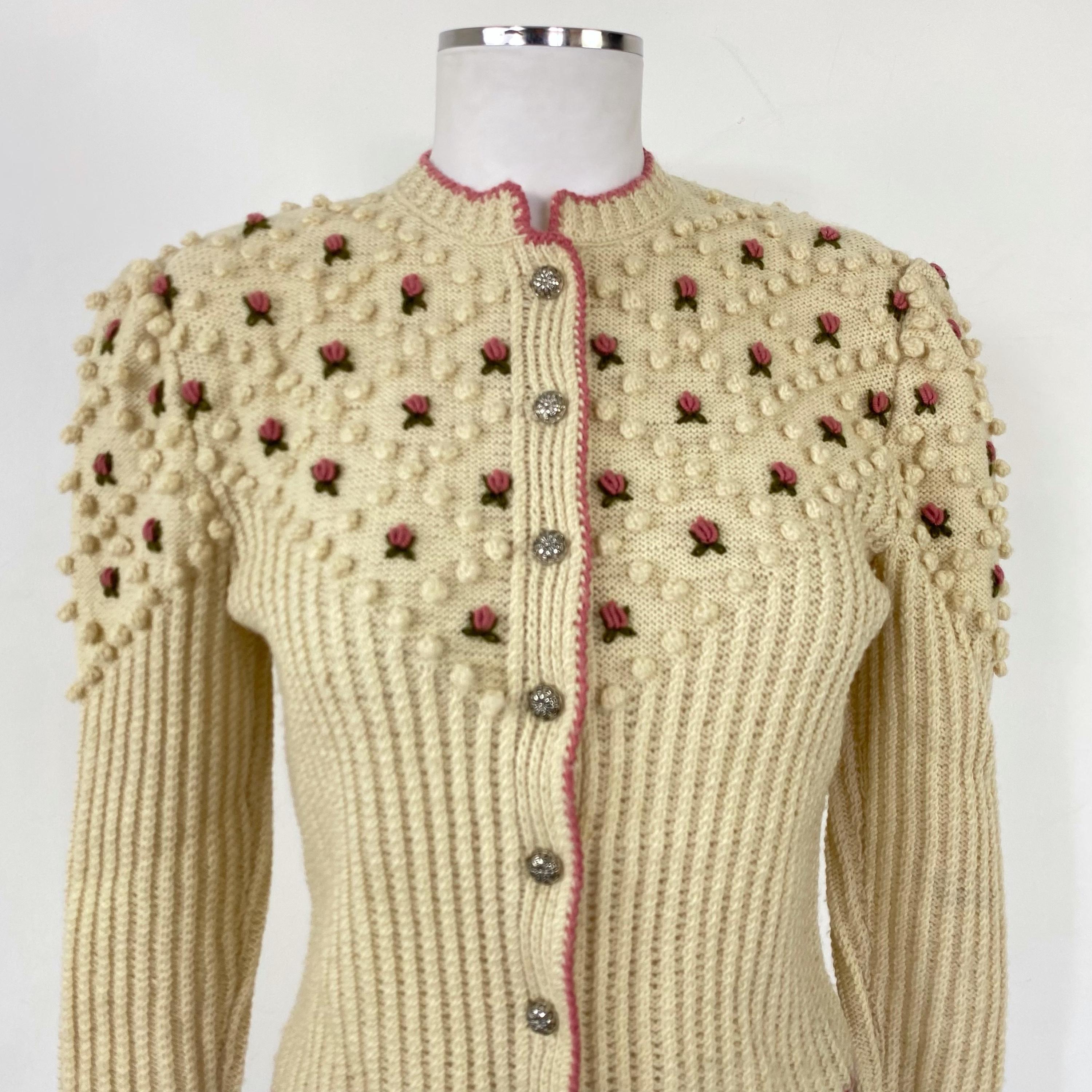 Vintage Tyrolean Cardigan, Embroidered Cardigan, Tyrolean