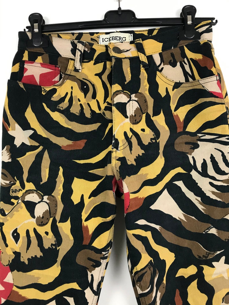 90s vintage Iceberg leopard print pants designer pants image 3