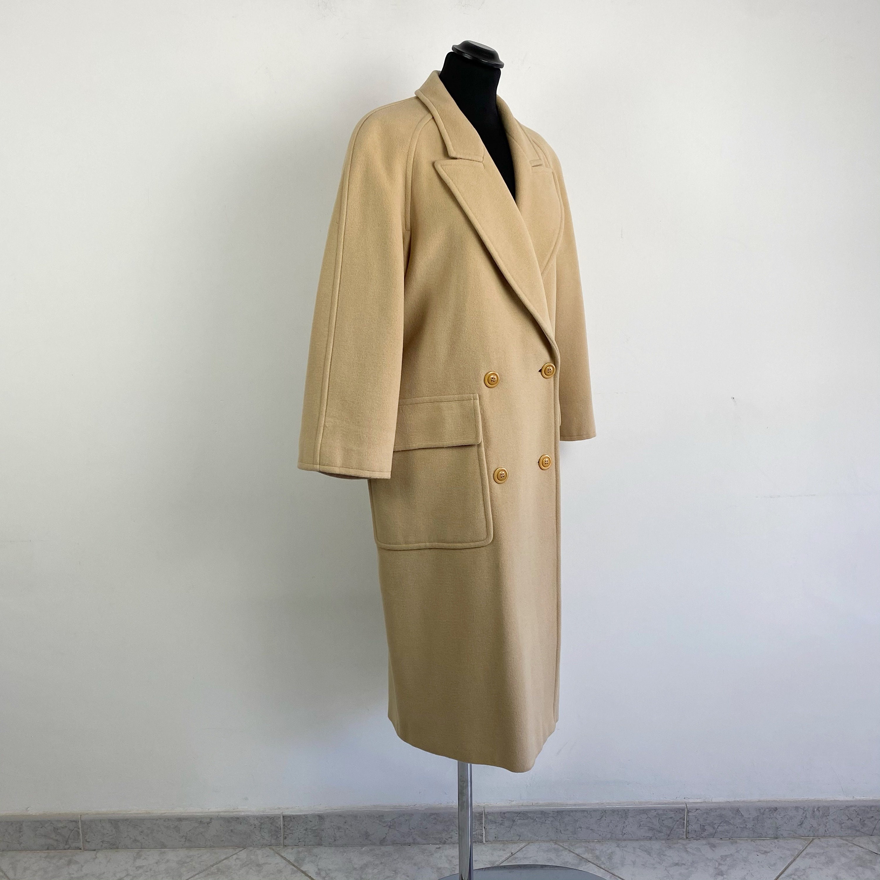 Marella by MAX MARA beige camel wool and angora coat double | Etsy