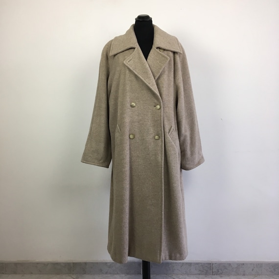 90s vintage long wool coat, oversized coat, maxi c
