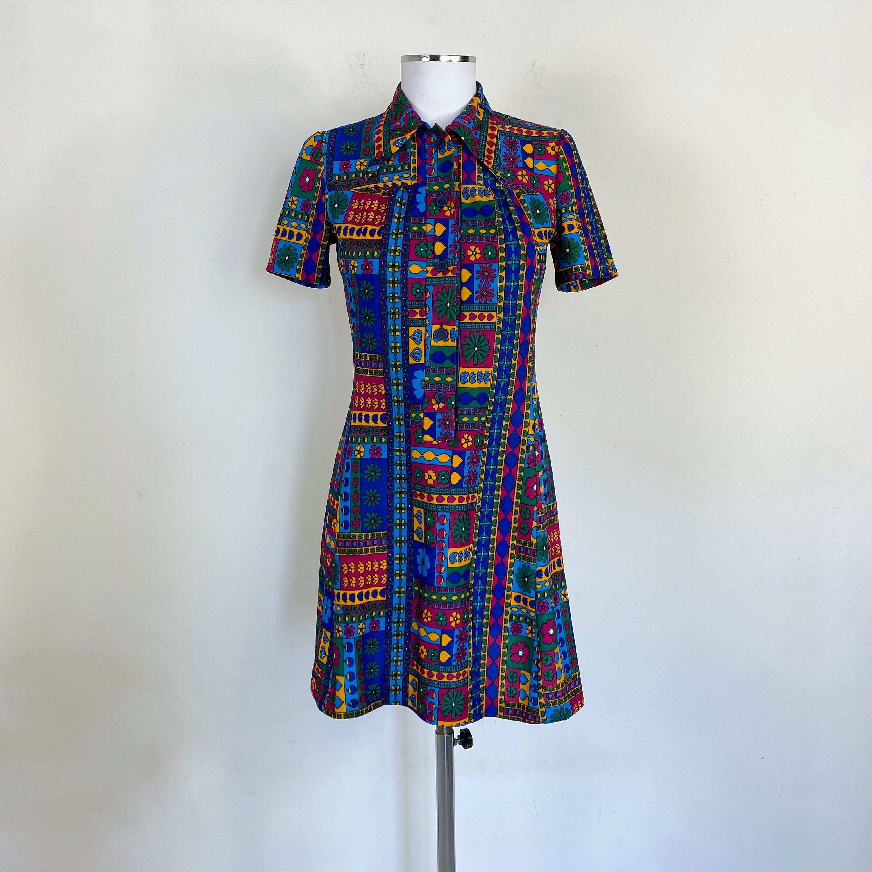 70s Vintage Dress 70s Mini Dress 70s 