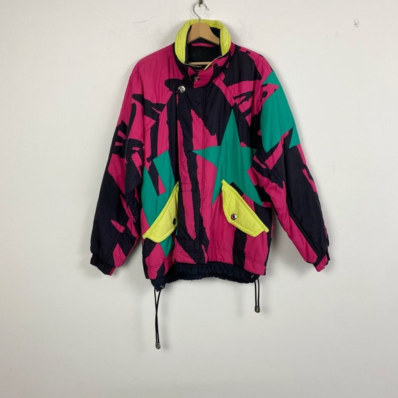 90s vintage ski jacket, retro ski jacket, snow jac
