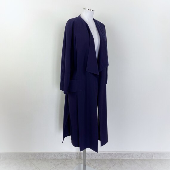 Vintage JACQUES MOLKO long coat, blue long duster… - image 3