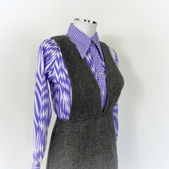 Vestito vintage in lana tweed anni '60 e '70. - image 6