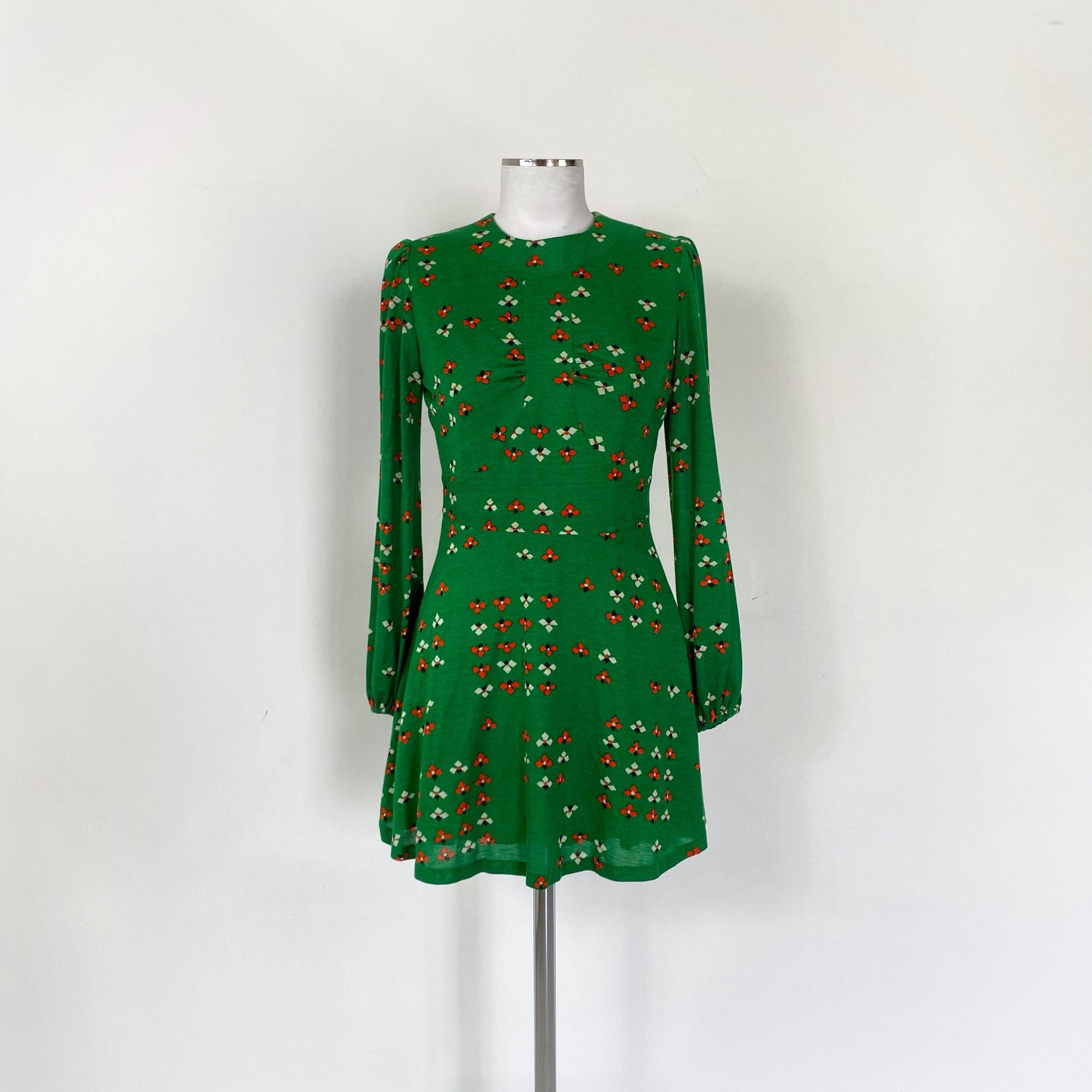 loft green floral dress Soufrière