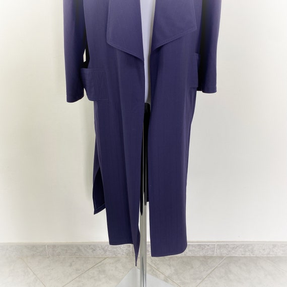 Vintage JACQUES MOLKO long coat, blue long duster… - image 6