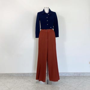 Vintage 70er Rost Hose, 1970er Hose, 70er High Waist Hose, 70er Retro Hose, 70er Wollhose, 70er Wollhose, 70er Schlaghose