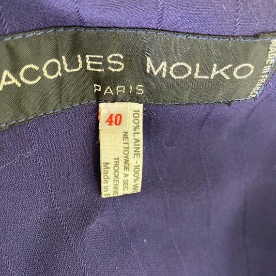 Vintage JACQUES MOLKO long coat, blue long duster… - image 10