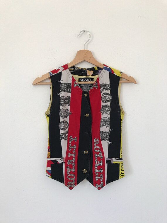 90s vintage Versace waistcoat, The Beatles Sex Pis