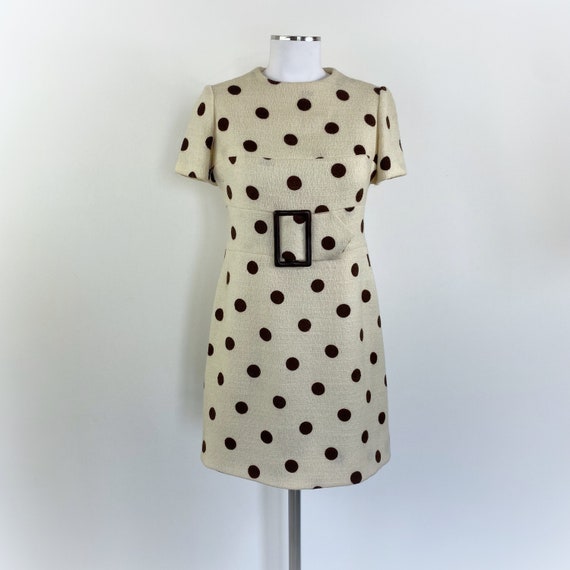 Vestito mod a pois vintage anni 60 vestito a pois bianco e - Etsy Italia