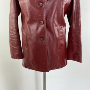 Vintage 70s burgundy leather jacket, burgundy red jacket, burgundy jacket, 70s jacket, 1970s jacket, 70s retro jacket, 70s leather coat image 5