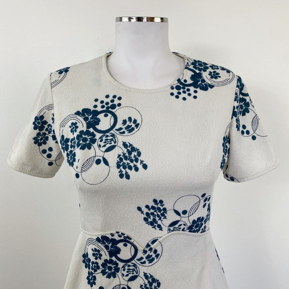 Vintage 60s floral dress, 60s flared dress, 60s m… - image 4