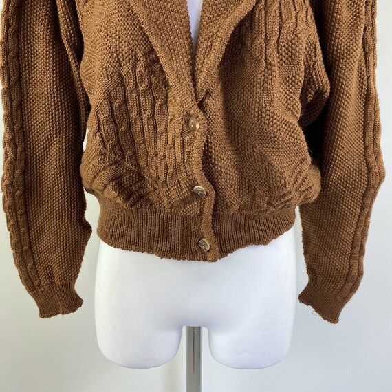 Cardigan tirolese in lana marrone - image 5