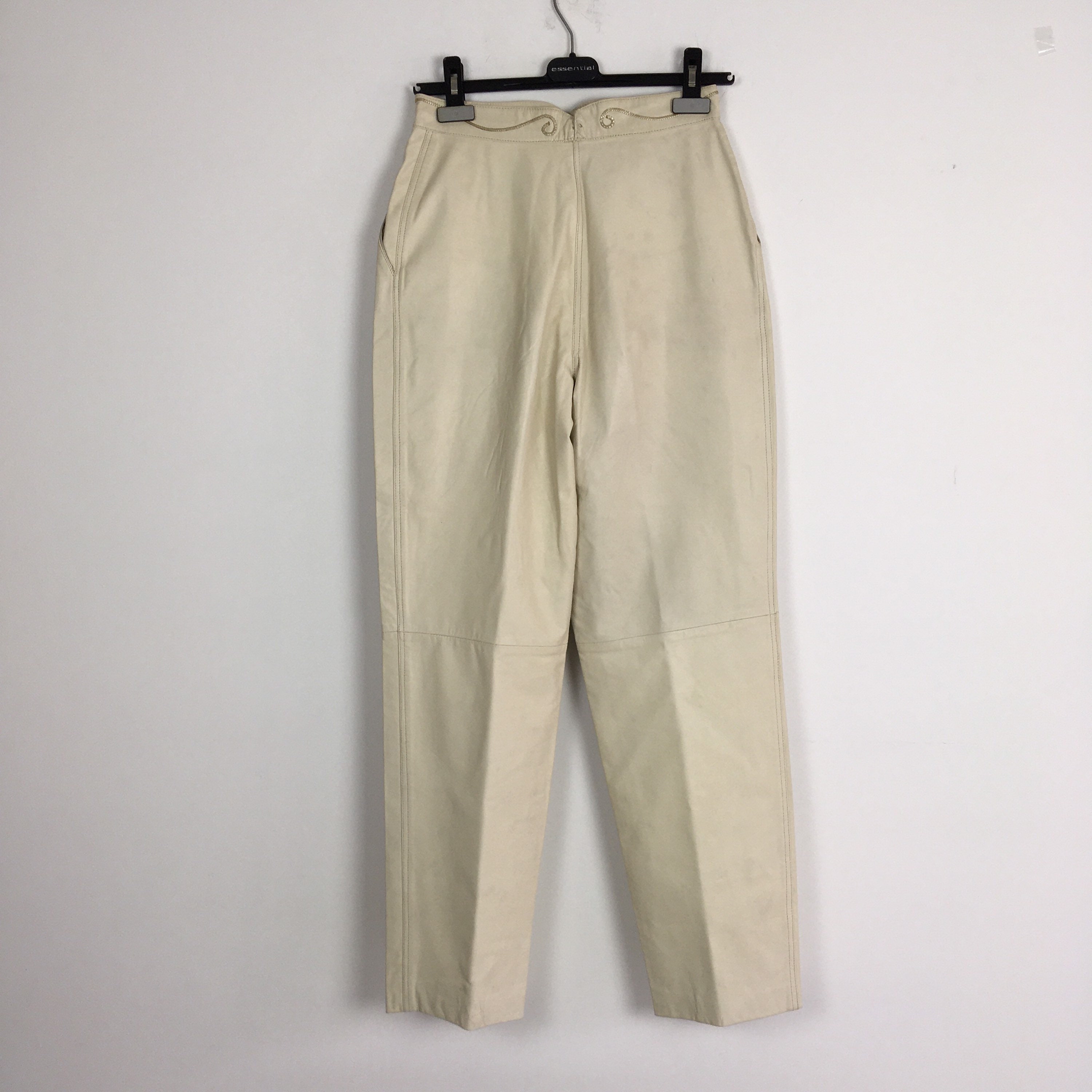 80s Jc De Castelbajac Vintage White Genuine Leather Pants | Etsy