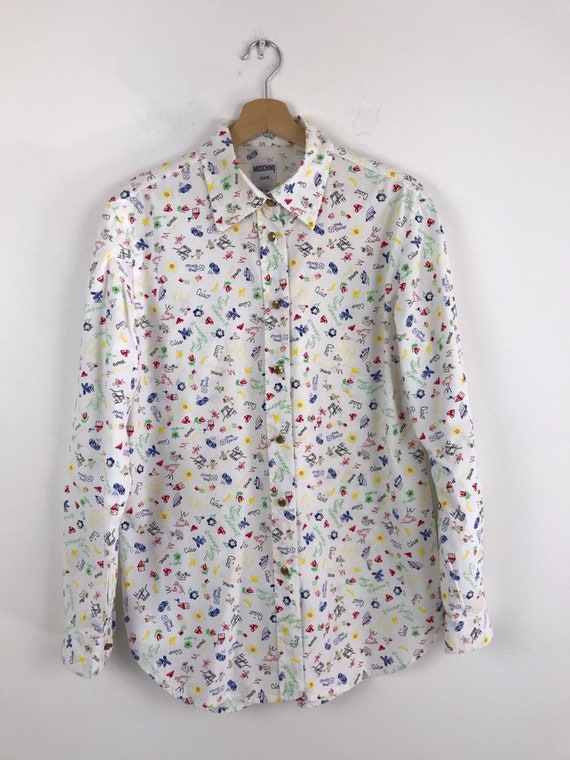 90s Moschino vintage women shirt, Moschino all pri