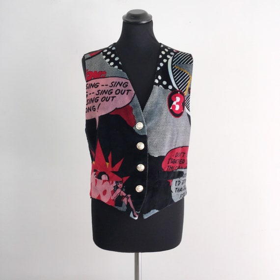 90s Iceberg velvet vest