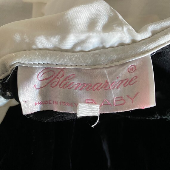 Y2K vintage BLUMARINE black velvet blouse, collar… - image 8