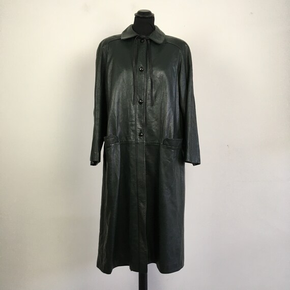 Vintage Valentino leather long coat