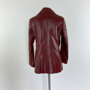 Vintage 70s burgundy leather jacket, burgundy red jacket, burgundy jacket, 70s jacket, 1970s jacket, 70s retro jacket, 70s leather coat image 2