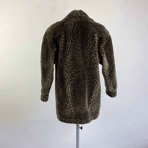 Vintage leopard faux fur coat, cheetah coat, anim… - image 2