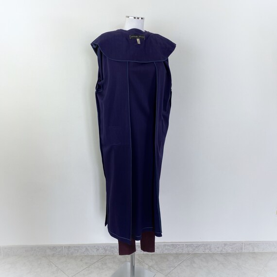 Vintage JACQUES MOLKO long coat, blue long duster… - image 8