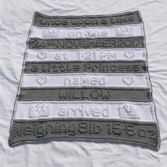 personalised crochet blanket