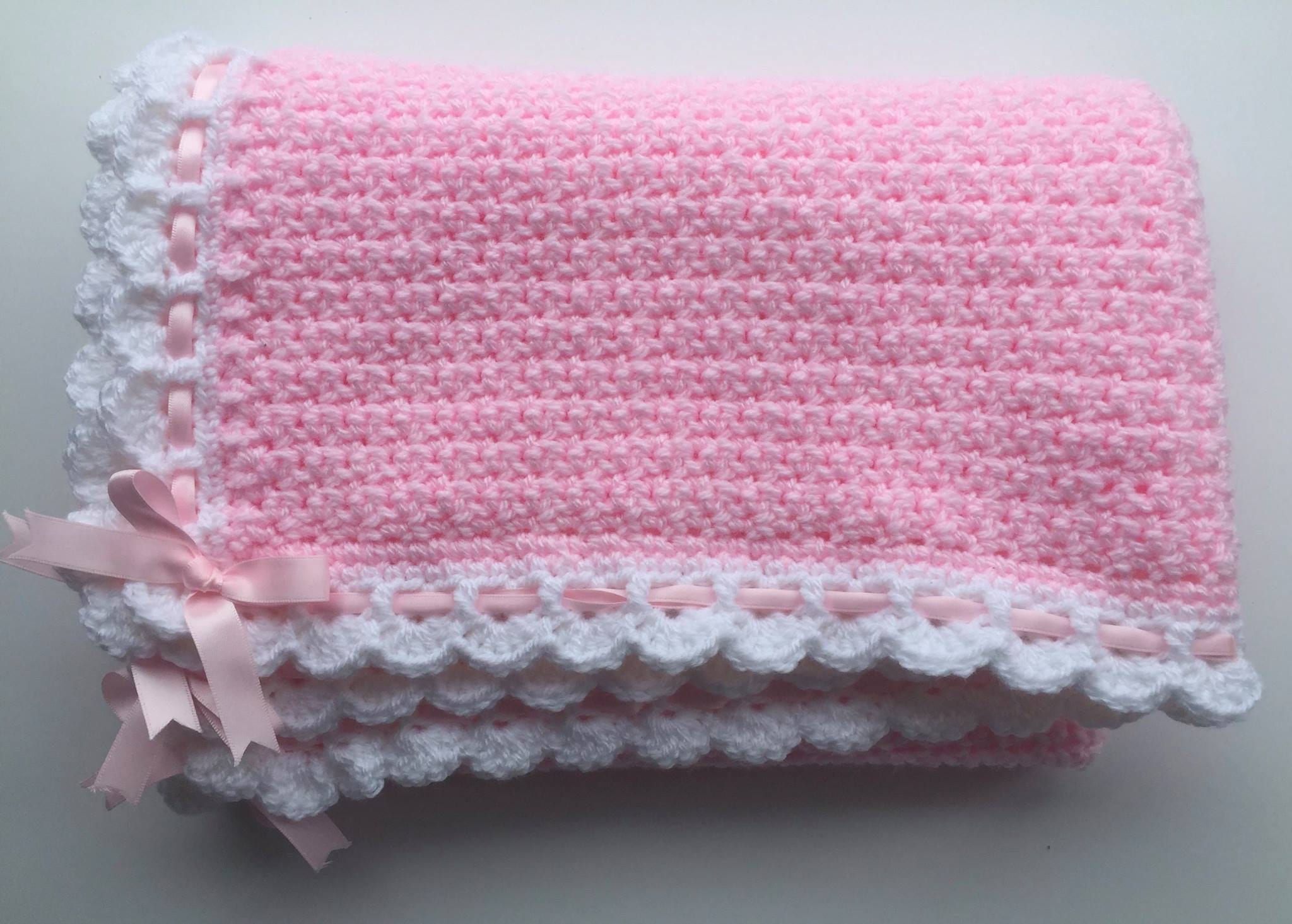 Couverture De Chéri De Crochet Avec La Bordure Darc De Ruban - Etsy Canada