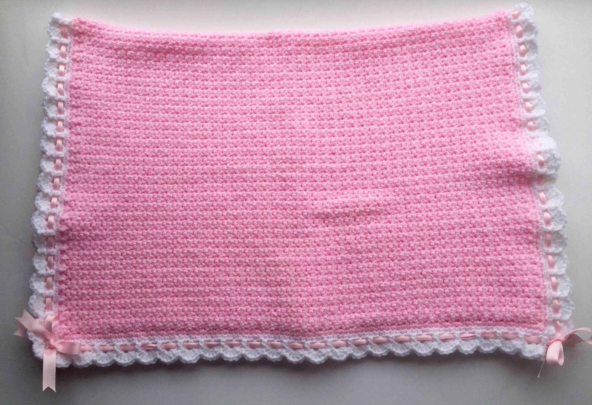 Couverture De Chéri De Crochet Avec La Bordure Darc De Ruban - Etsy Canada